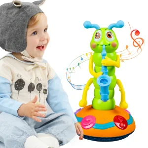 Kids Dancing Saxophone Caterpillar with Music & Lights
